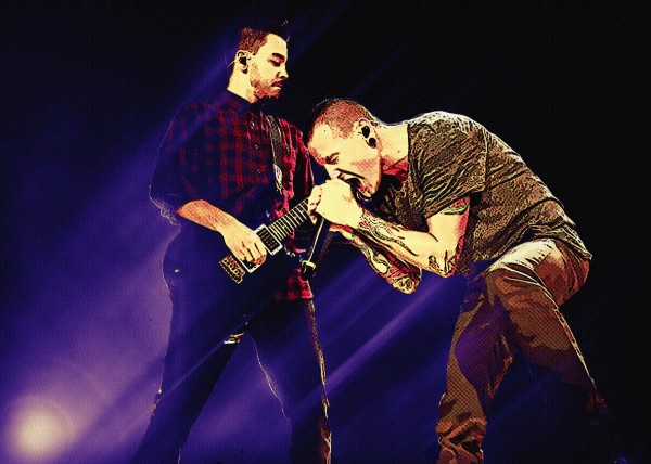 Superstars Mike Shinoda and Chester Bennington by Gunawan Rb